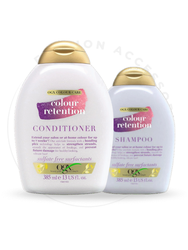 OGX COLOUR RETENTION SHAMPOO & CONDITIONER SET  (385ml)