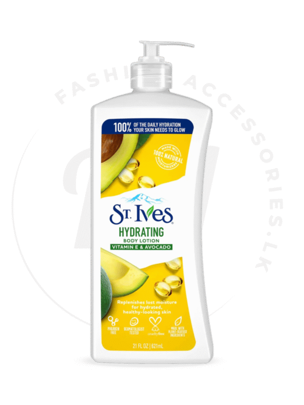 ST. IVES HYDRATING BODY LOTION MOISTURIZER FOR DRY SKIN VITAMIN E & AVOCADO 621ml