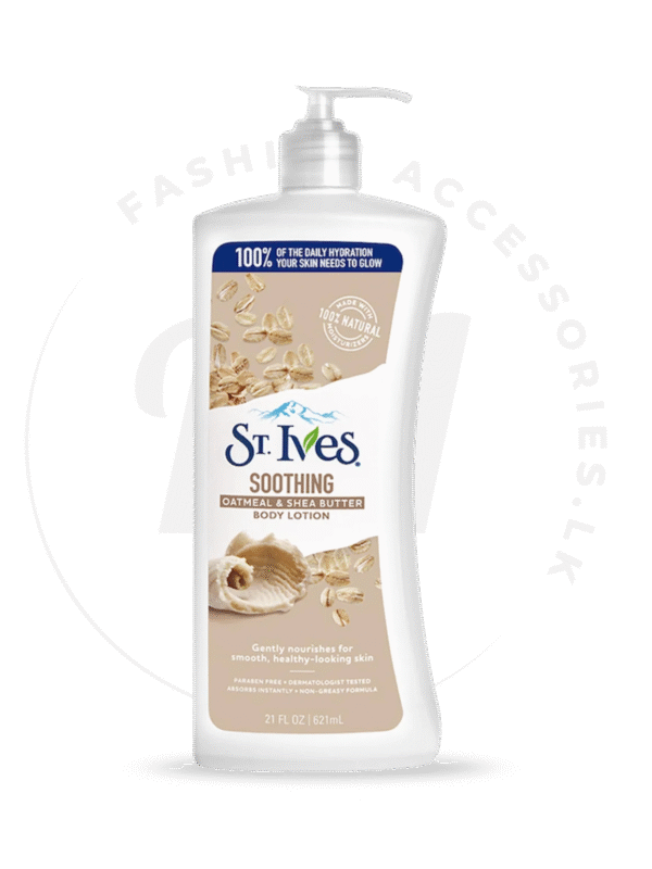 ST. IVES SOOTHING BODY LOTION, MOISTURIZING OATMEAL & SHEA BUTTER FOR DRY SKIN  621ml