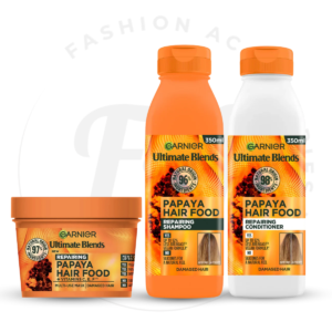 GARNIER PAPAYA HAIR FOOD MASK, SHAMPOO & CONDITIONER (VALENTINE’S COMBO)